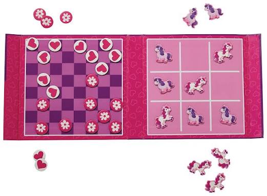 CROCODILE CREEK - MAGNETIC GAMES/TIC TAC TOE & CHECKERS UNICORN