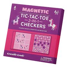 CROCODILE CREEK - MAGNETIC GAMES/TIC TAC TOE & CHECKERS UNICORN