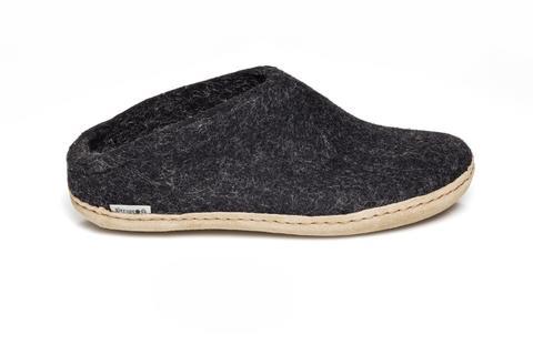 GLERUPS MENS SLIPPER SLIP-ON W/LEATHER SOLE