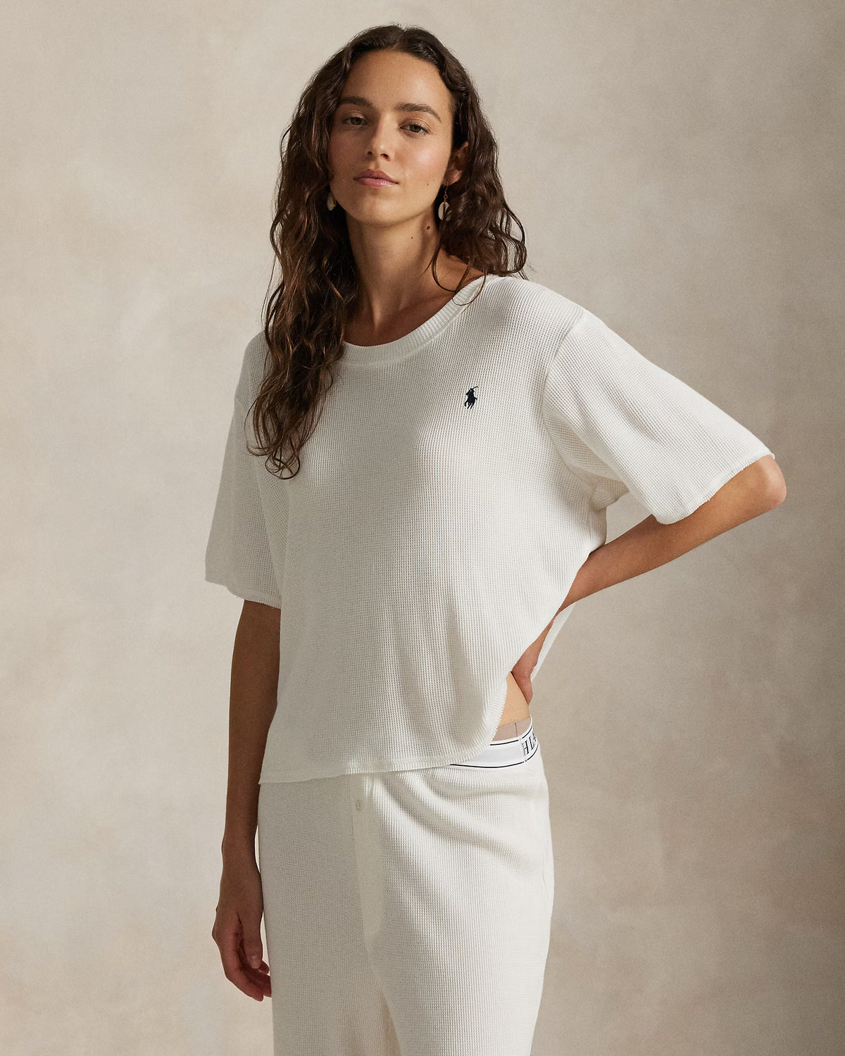 RALPH LAUREN - 2PC SET S/S TOP STRAIGHT PANT