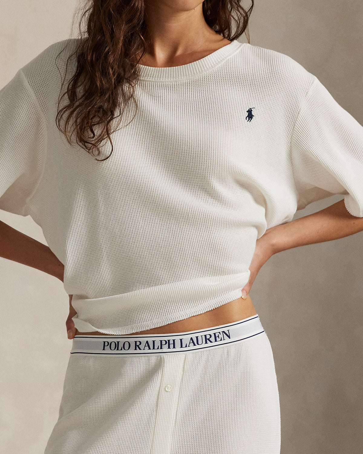 RALPH LAUREN - 2PC SET S/S TOP STRAIGHT PANT