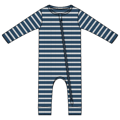 FIRSTS BY PETIT LEM - SLEEPER KNIT-NAVY