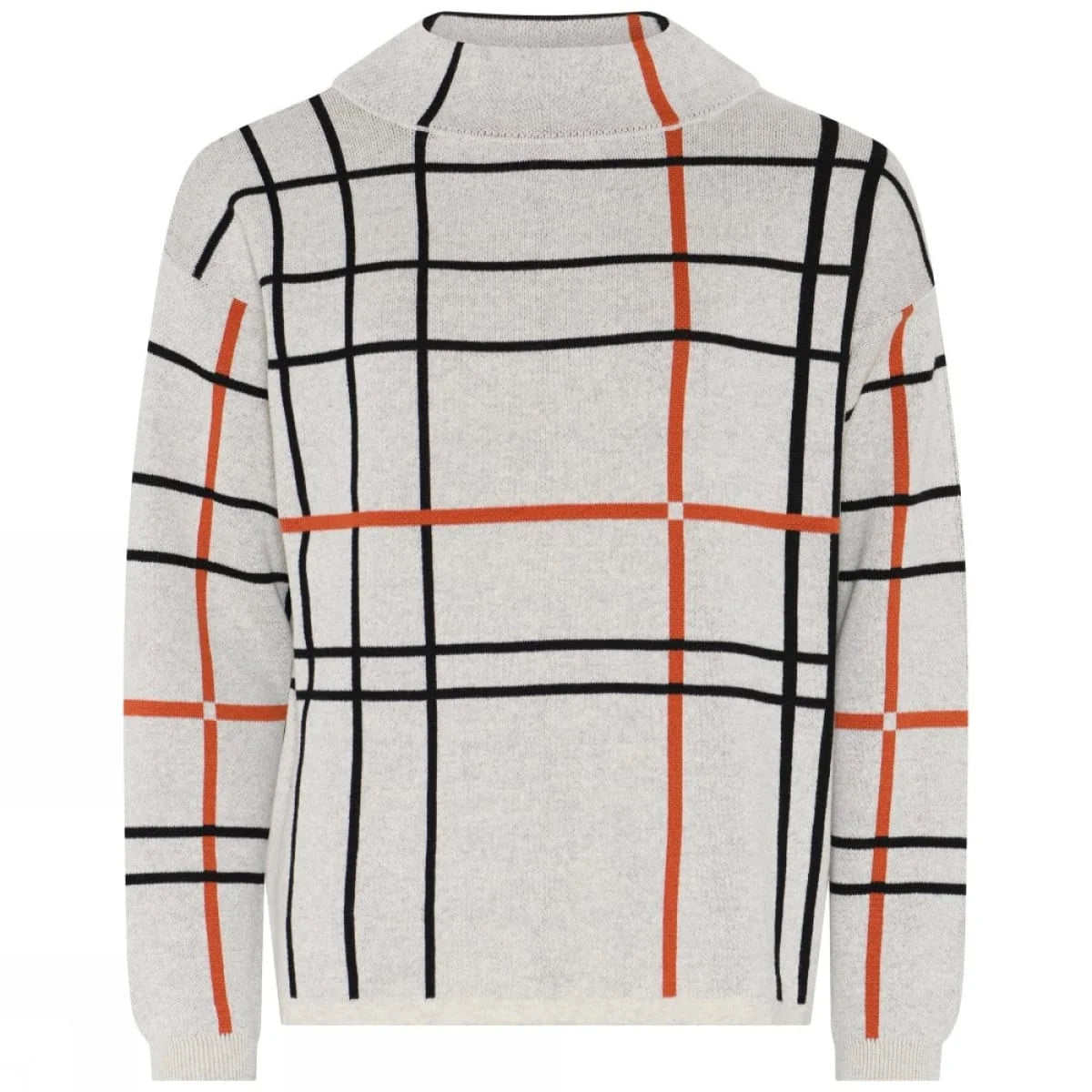 SKOVHUUS - WOMEN'S PLAID MOCK NECK