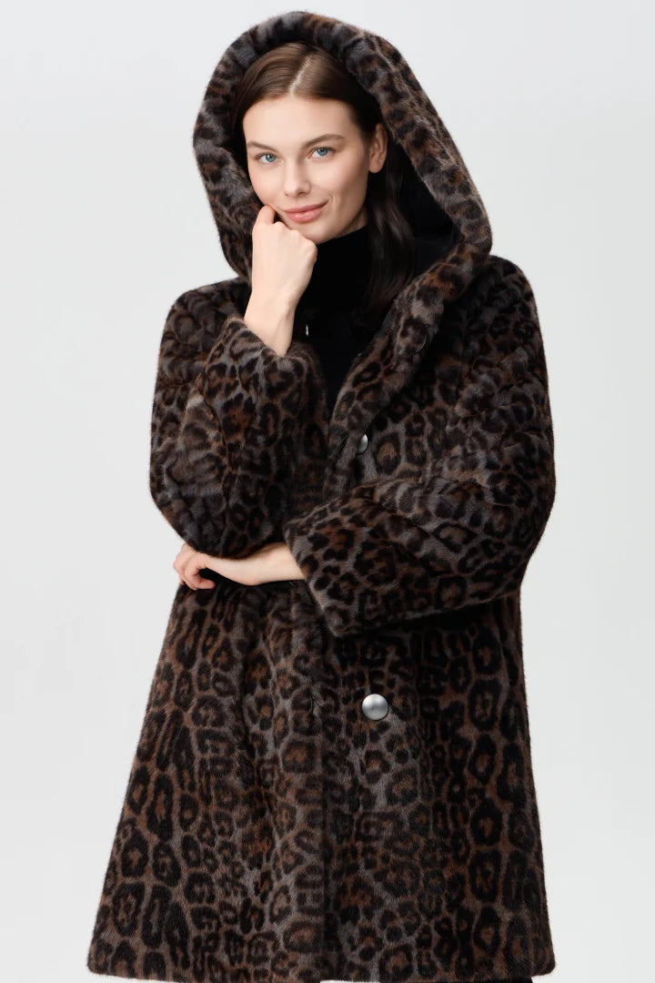 NIKKI JONES - REVERSIBLE PRINTED FAUX FUR COAT