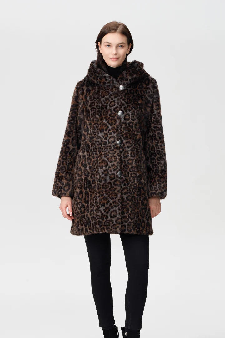 NIKKI JONES - REVERSIBLE PRINTED FAUX FUR COAT