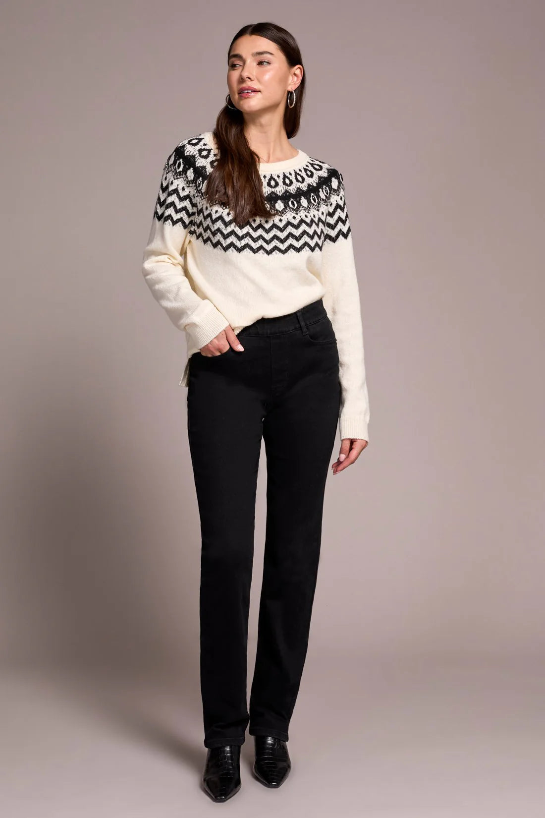 TRIBAL - Sophia Mid Rise, Pull-On Straight Leg #58590