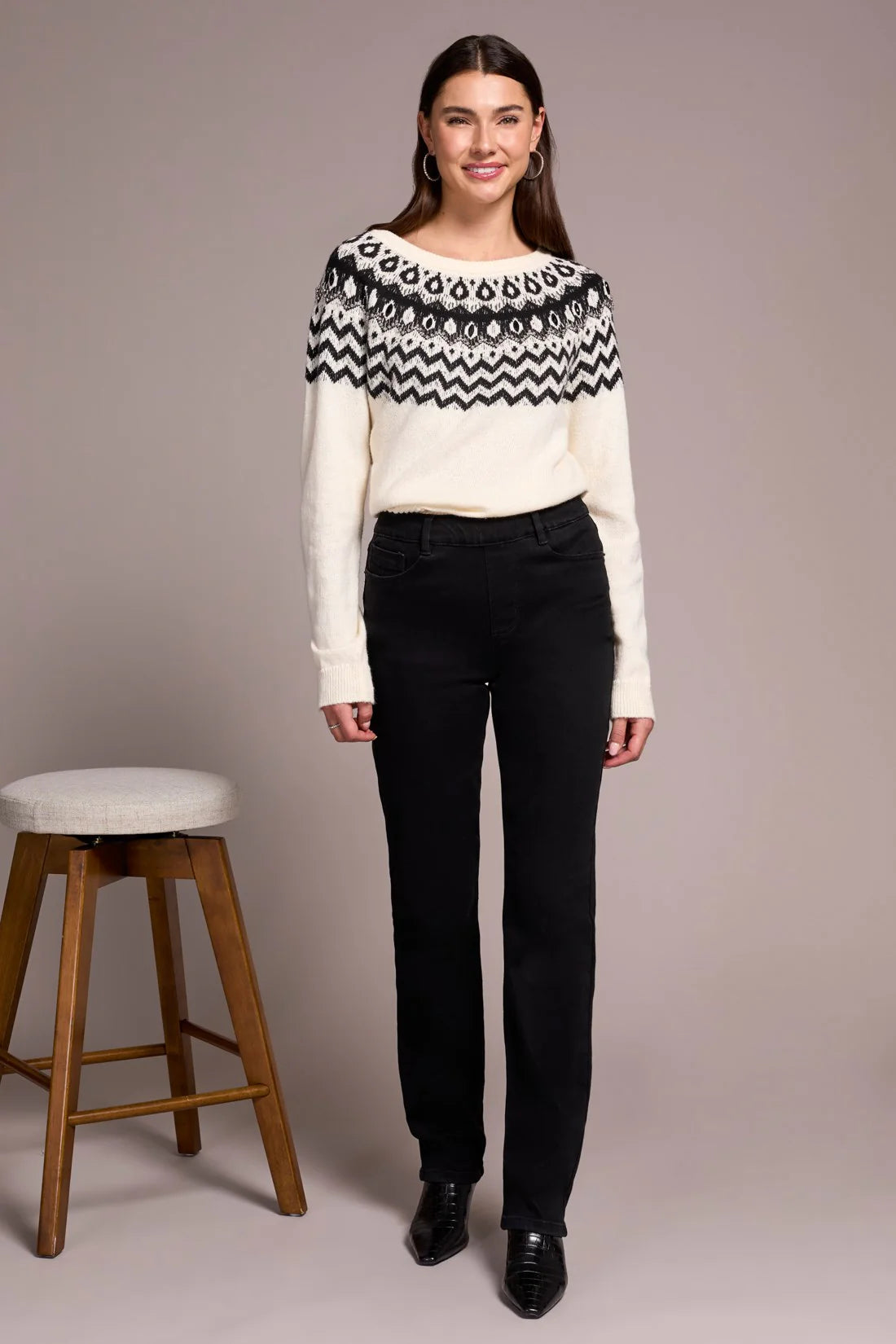 TRIBAL - Sophia Mid Rise, Pull-On Straight Leg #58590
