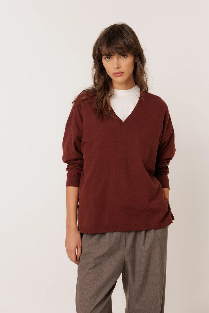 INDI & COLD - BASIC SWEATER WITH CASHMERE