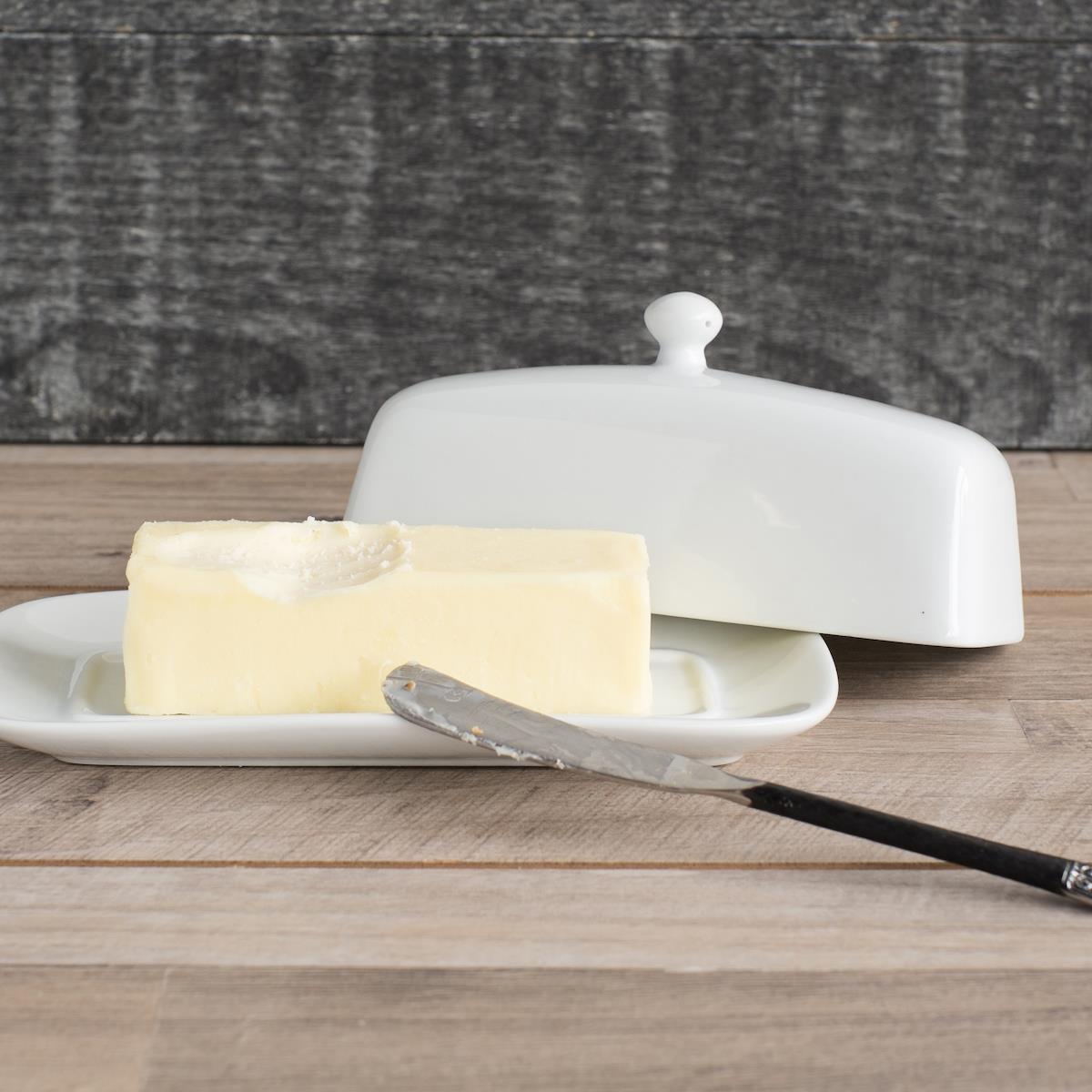 DANICA- Rectangular Butter Dish White