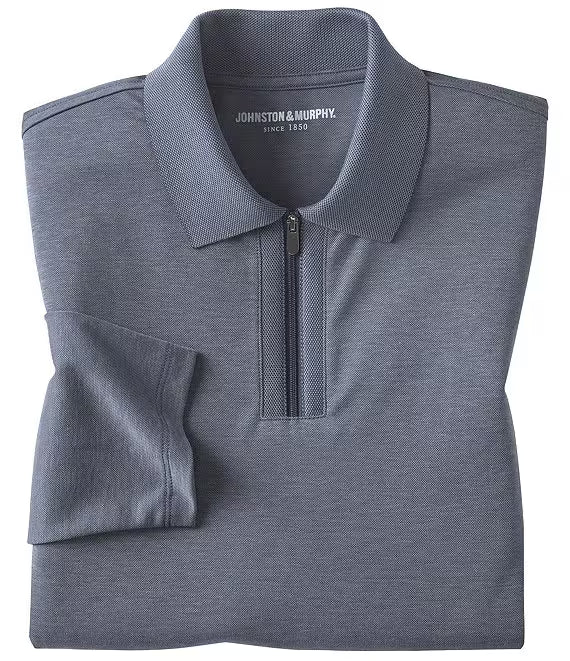 JOHNSTON & MURPHY - COCHRAN LONG-SLEEVE ZIP POLO