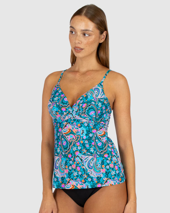 BAKU- WOMEN'S SOUTH BEACH MULTI FIT WRAP SINGLET SWIM TANKINI