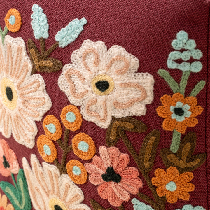 INDABA - EMBROIDERED FLORAL DOORSTOP