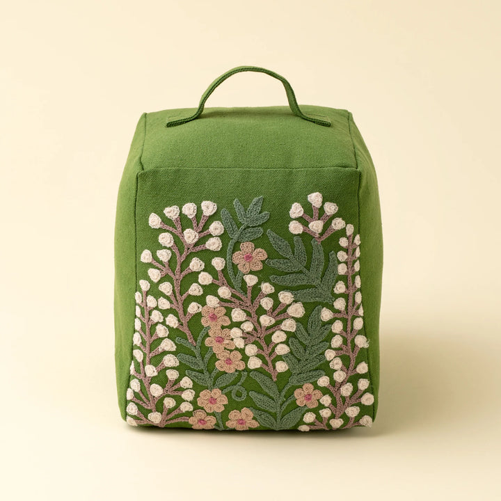 INDABA - EMBROIDERED FLORAL DOORSTOP