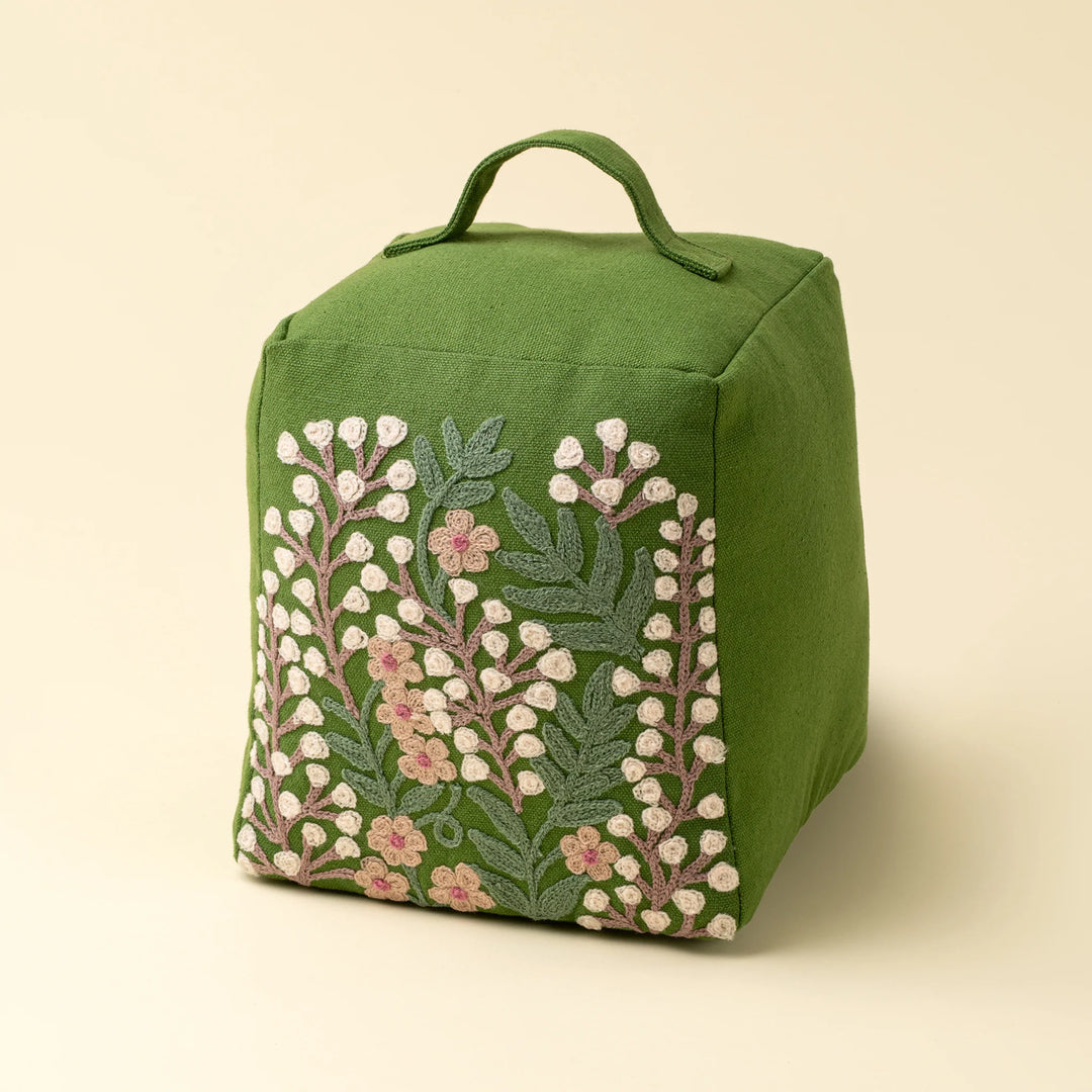 INDABA - EMBROIDERED FLORAL DOORSTOP