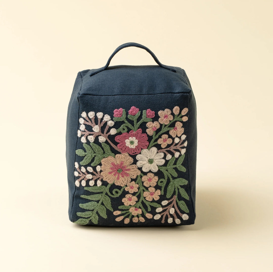 INDABA - EMBROIDERED FLORAL DOORSTOP