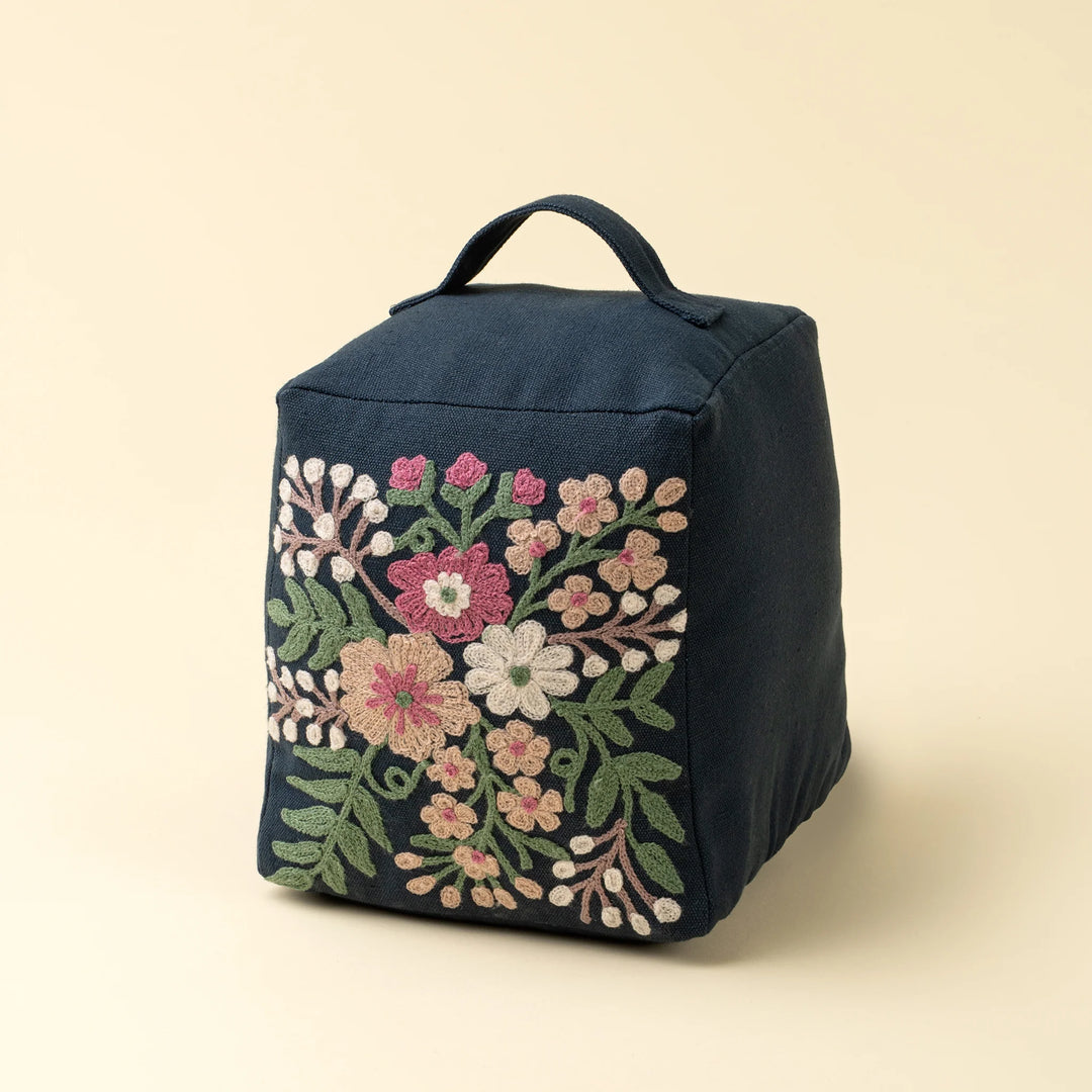 INDABA - EMBROIDERED FLORAL DOORSTOP