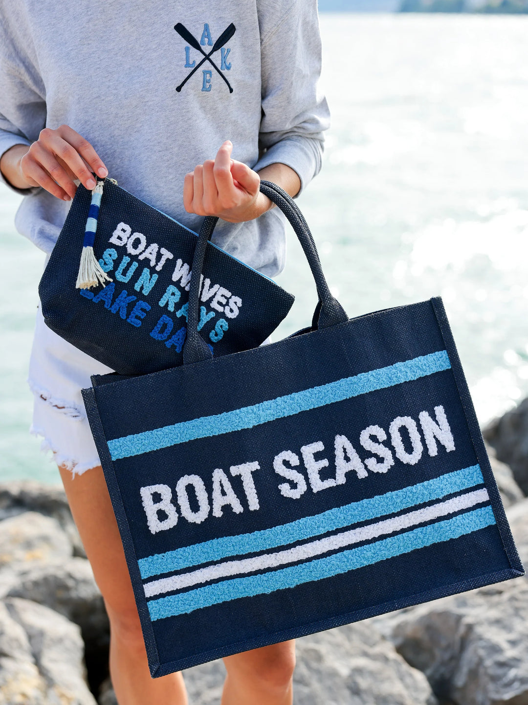 SHIRALEAH - "BOAT SEASON" BEACH BAG