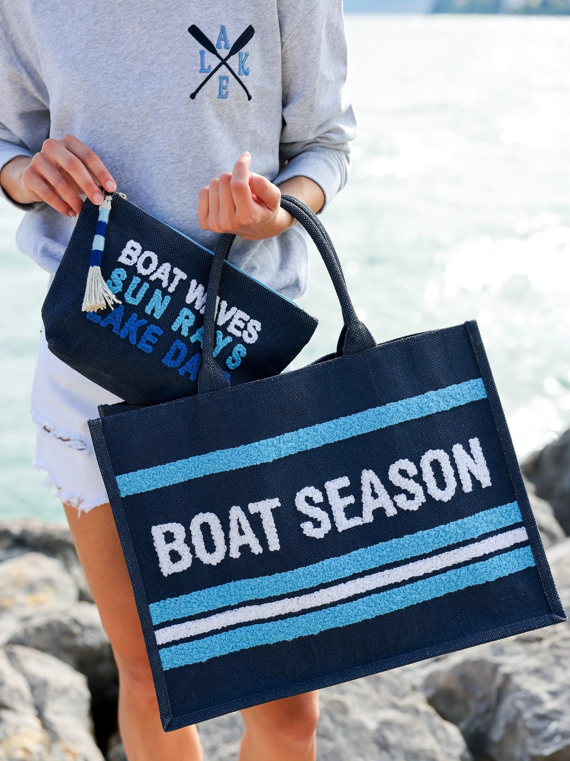 SHIRALEAH - "BOAT SEASON" BEACH BAG