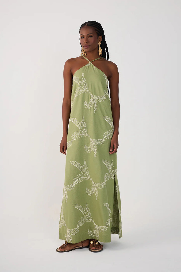 DRESS TO - WOMEN'S NATURE HALTER MAXI DRESS