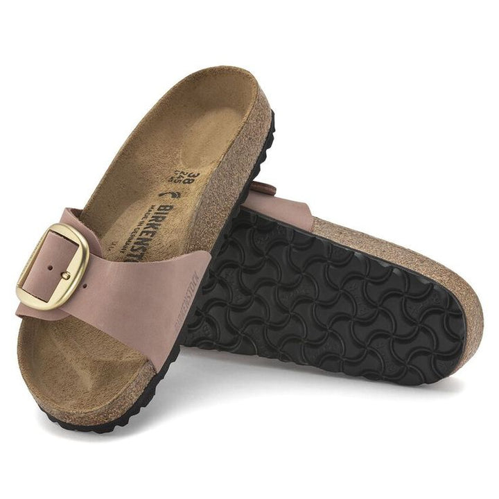 BIRKENSTOCK- MADRID BIG BUCKLE NUBUCK LEATHER SANDAL