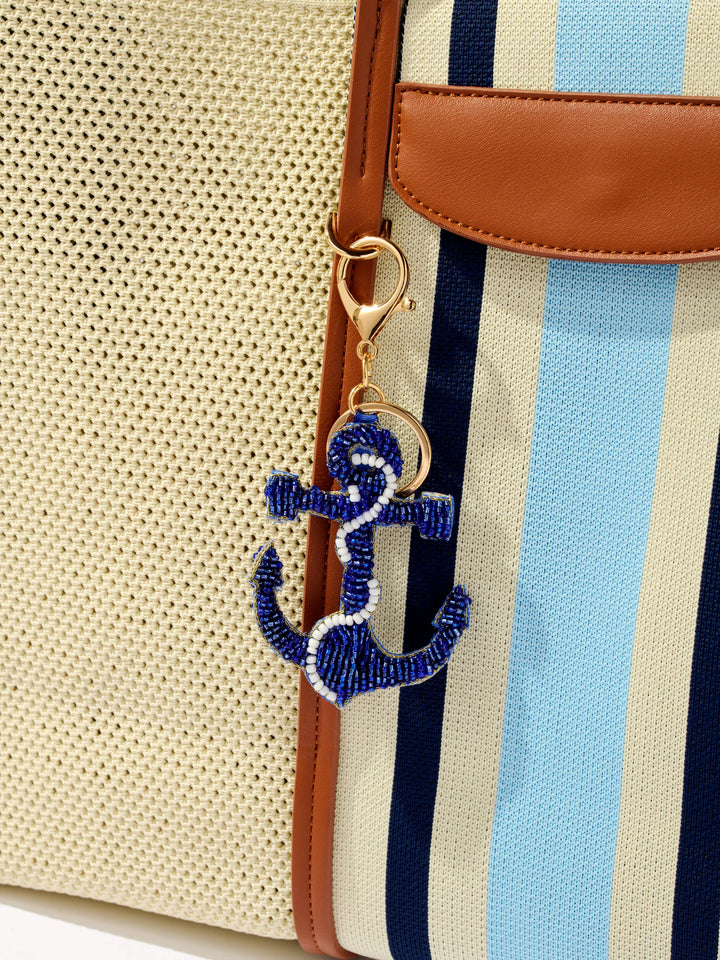 SHIRALEAH - ANCHOR BEADED BAG CHARM/KEY RING