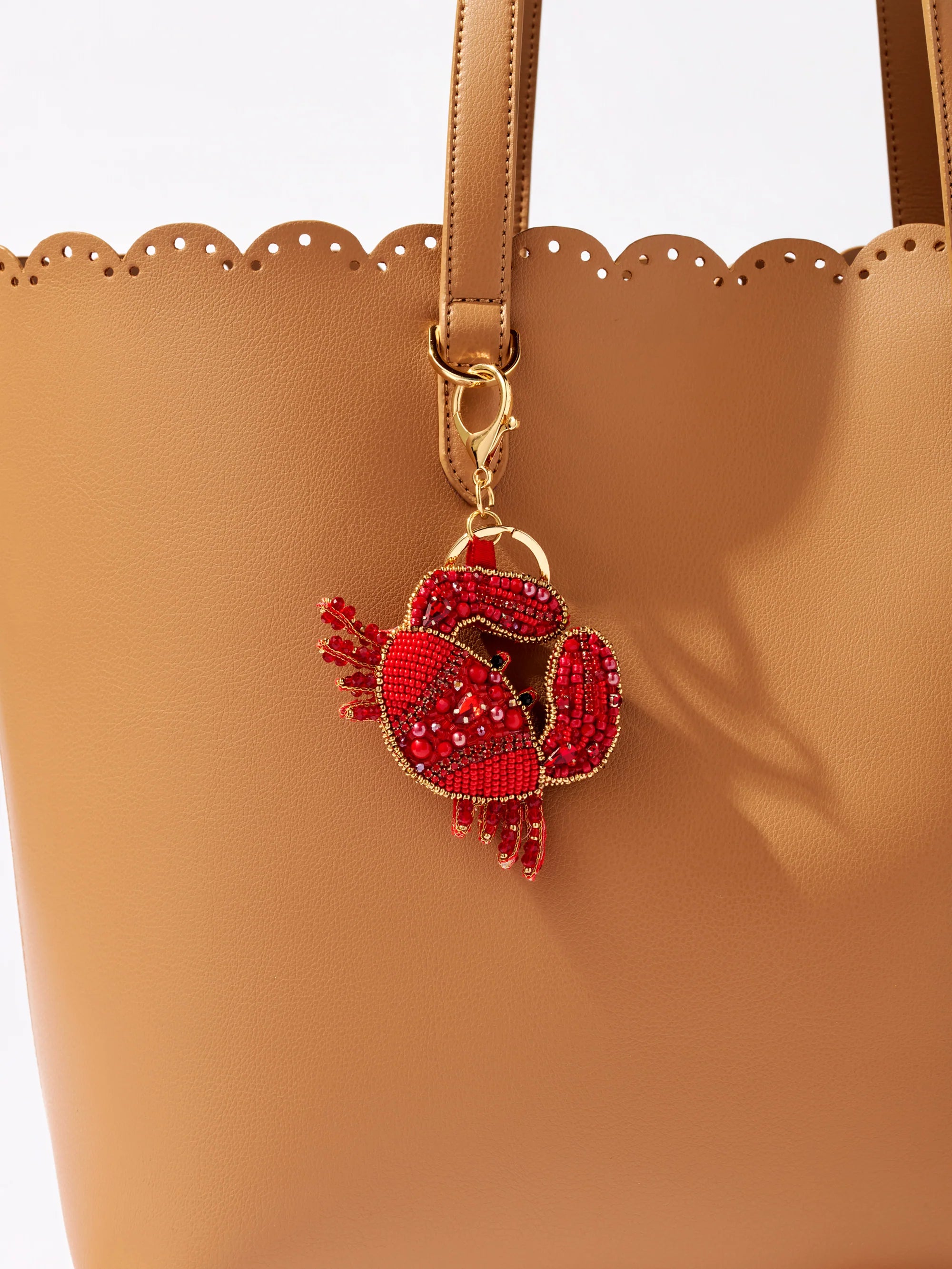 SHIRALEAH - CRAB BEADED BAG CHARM/KEY RING