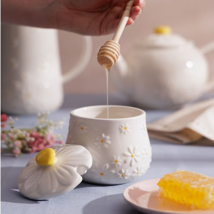 PRICE & KENSINGTON - DAISY HONEY POT & DRIZZLER