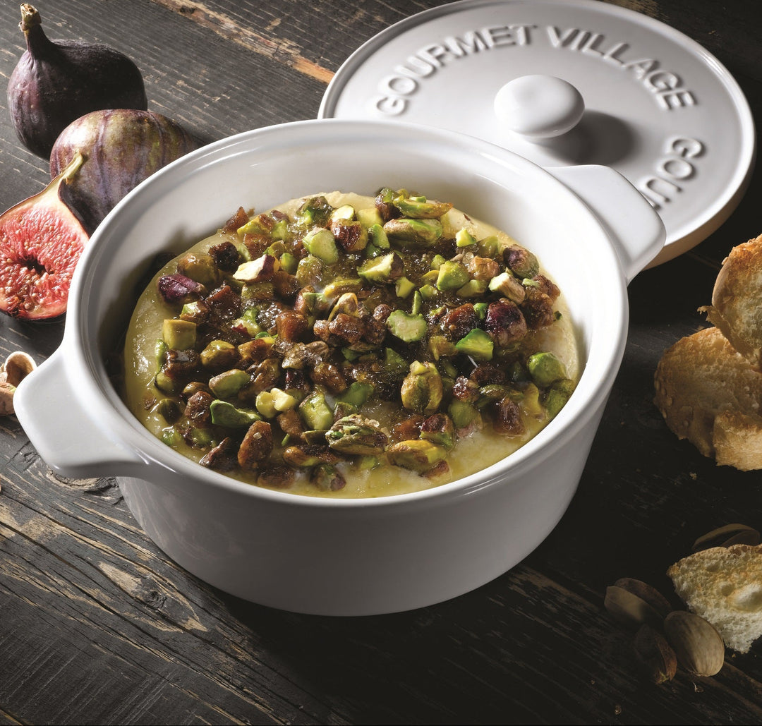 GOURMET DU VILLAGE- CERAMIC WHITE DIP BAKER