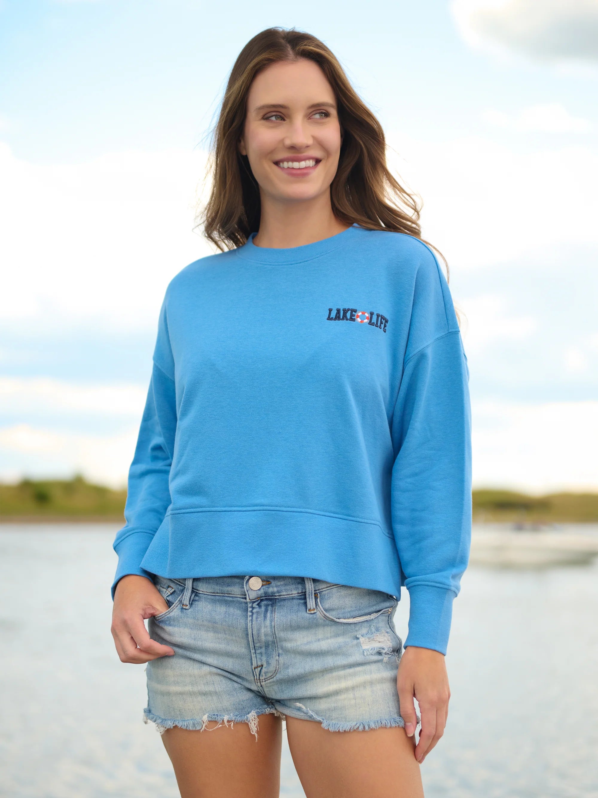 SHIRALEAH - BOAT DOCKS AND FLIP FLOPS SWEATER