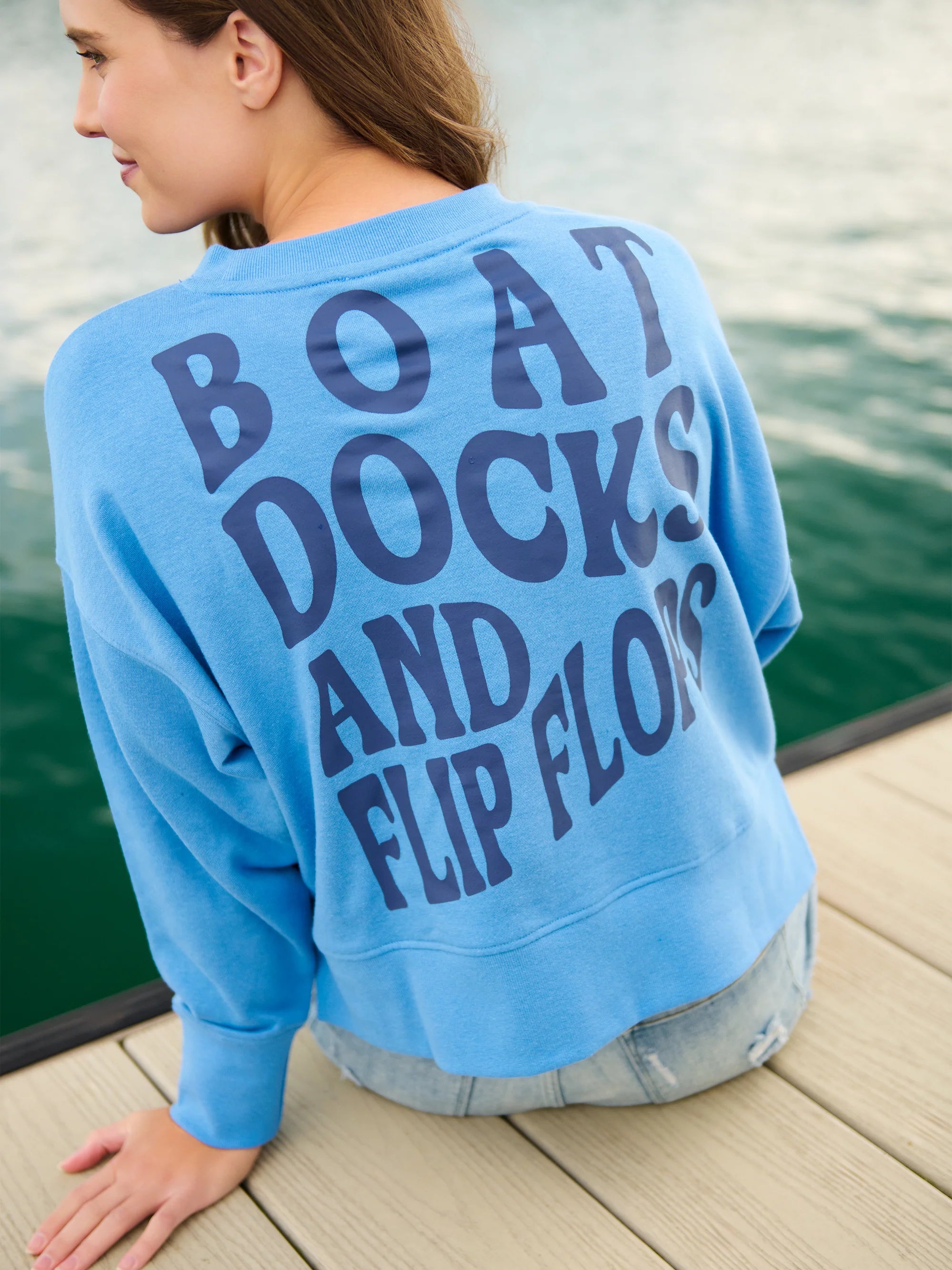 SHIRALEAH - BOAT DOCKS AND FLIP FLOPS SWEATER