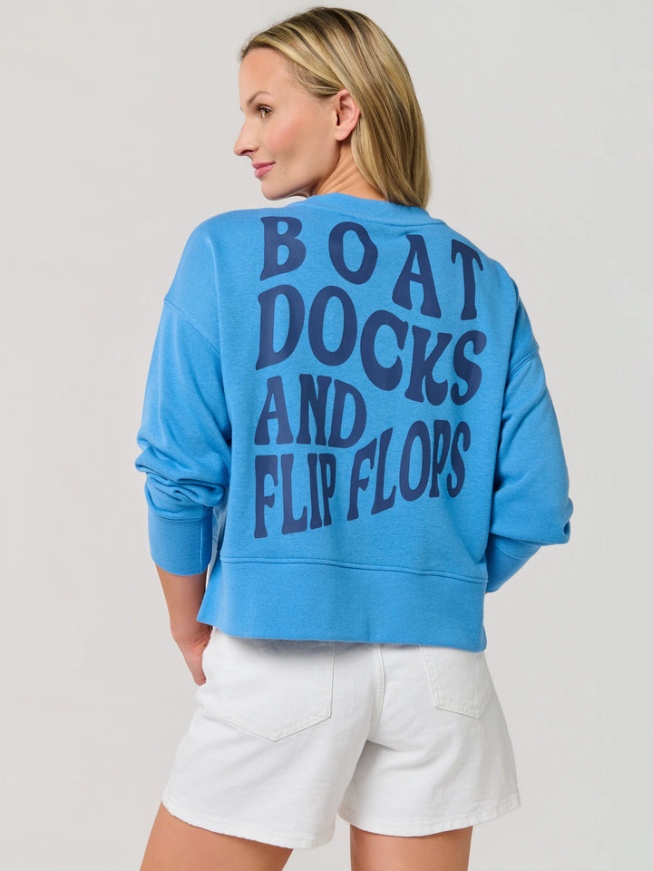SHIRALEAH - BOAT DOCKS AND FLIP FLOPS SWEATER
