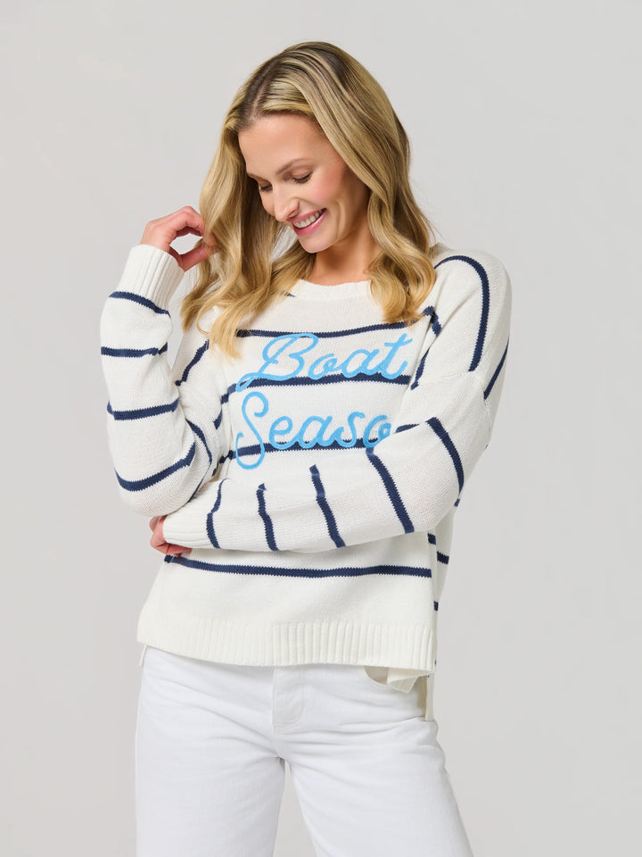 SHIRALEAH - BOAT SEASON RELAXED FIT SWEATER