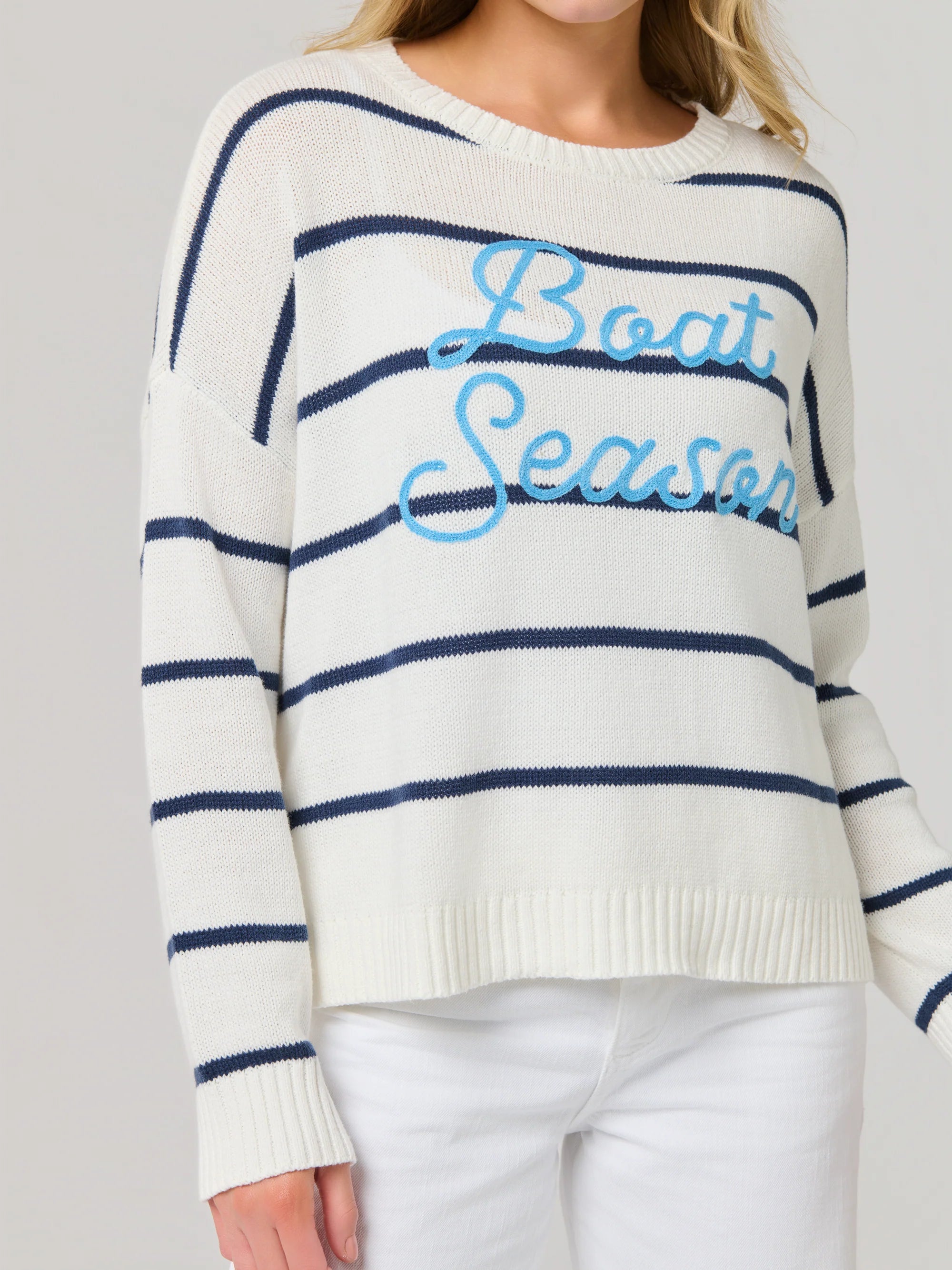 SHIRALEAH - BOAT SEASON RELAXED FIT SWEATER