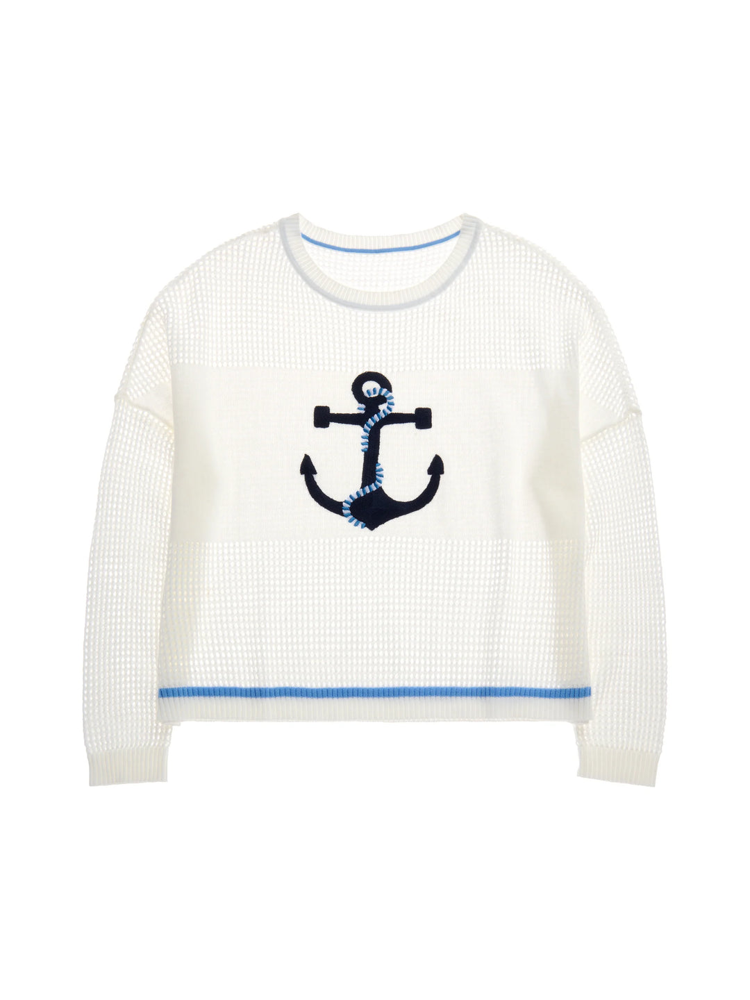 SHIRALEAH - ANCHOR MESH SWEATER