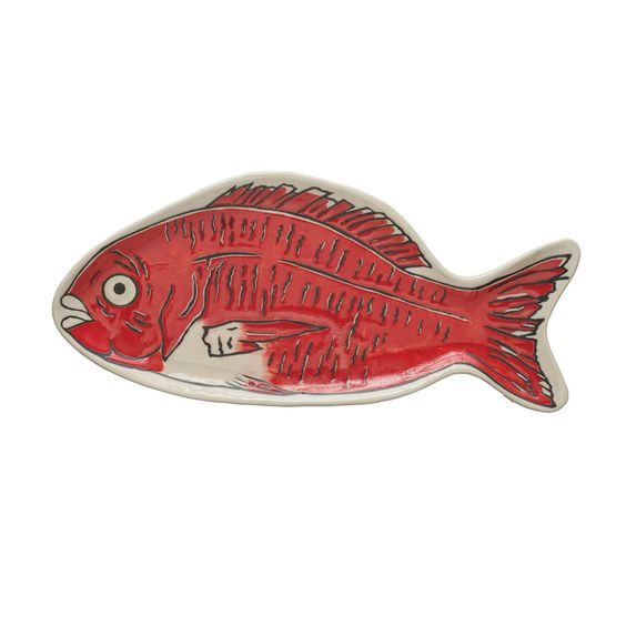 CREATIVE CO OP- FISH SHAPED PLATE