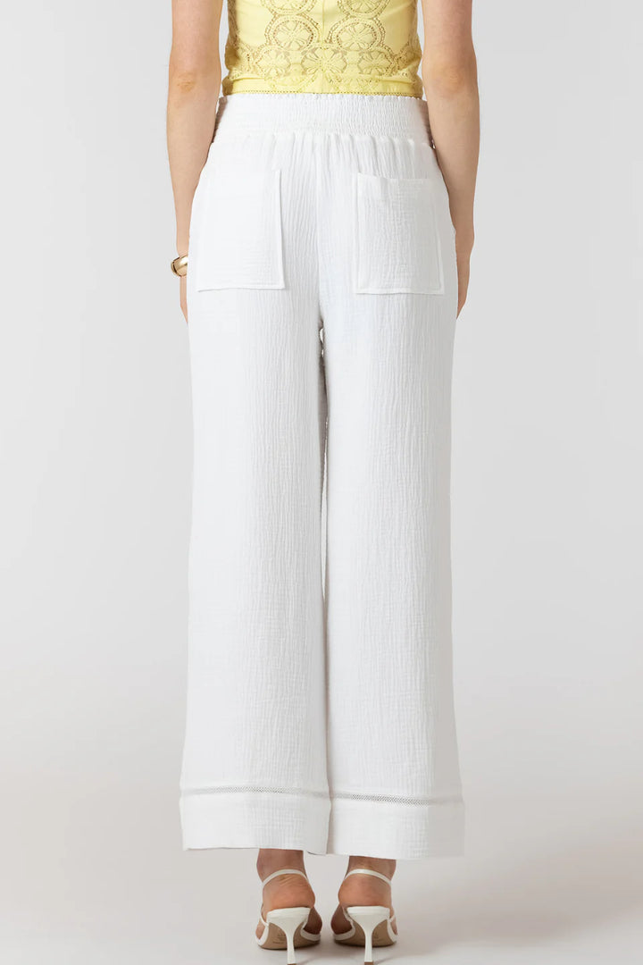 DEX - LACE TRIM WIDE LEG PANT