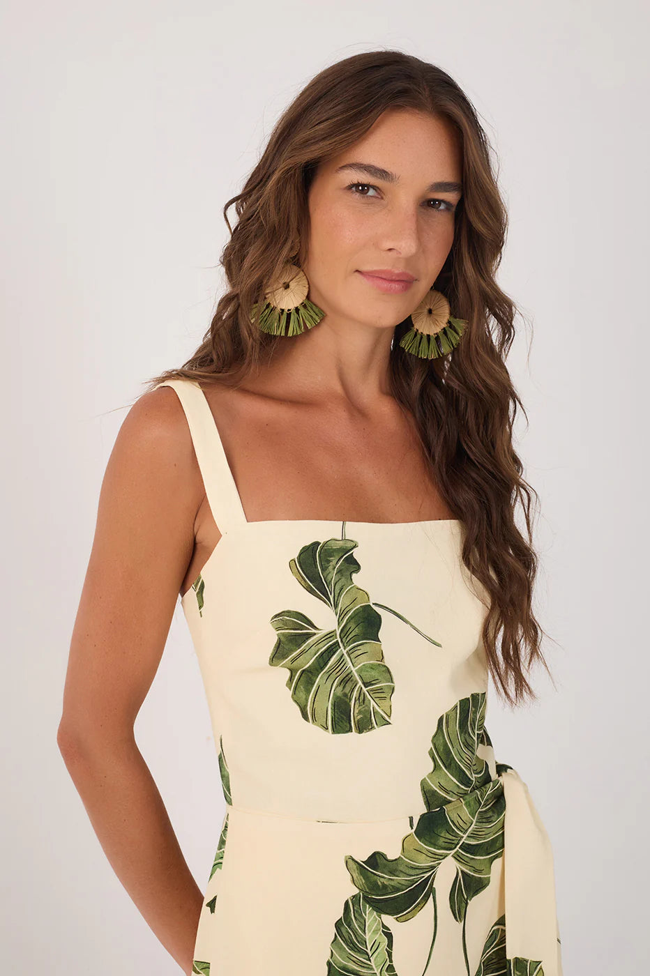 DRESS TO - WOMEN'S LEAF PRINT ROMPER
