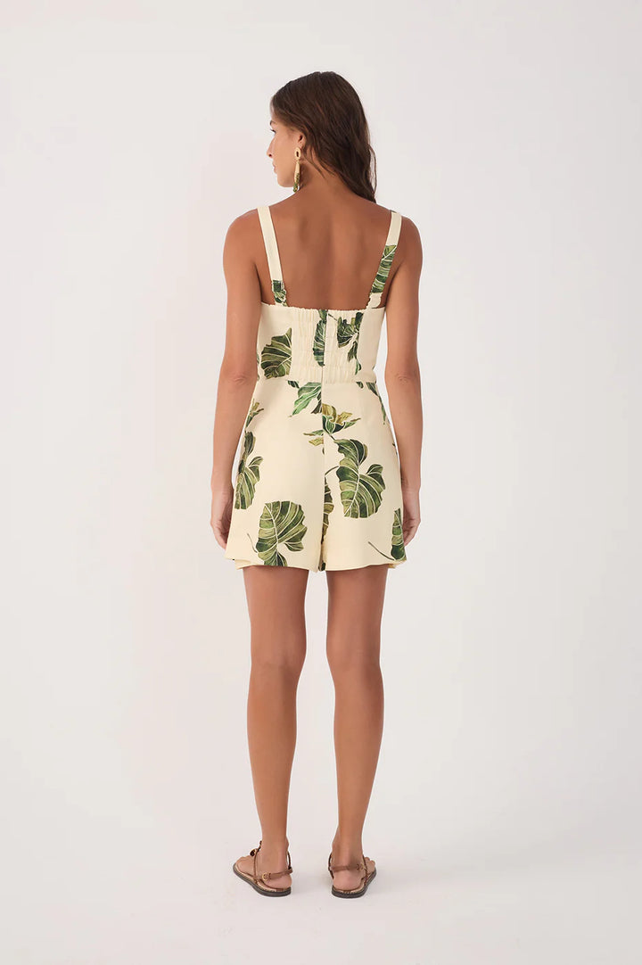 DRESS TO - WOMEN'S LEAF PRINT ROMPER