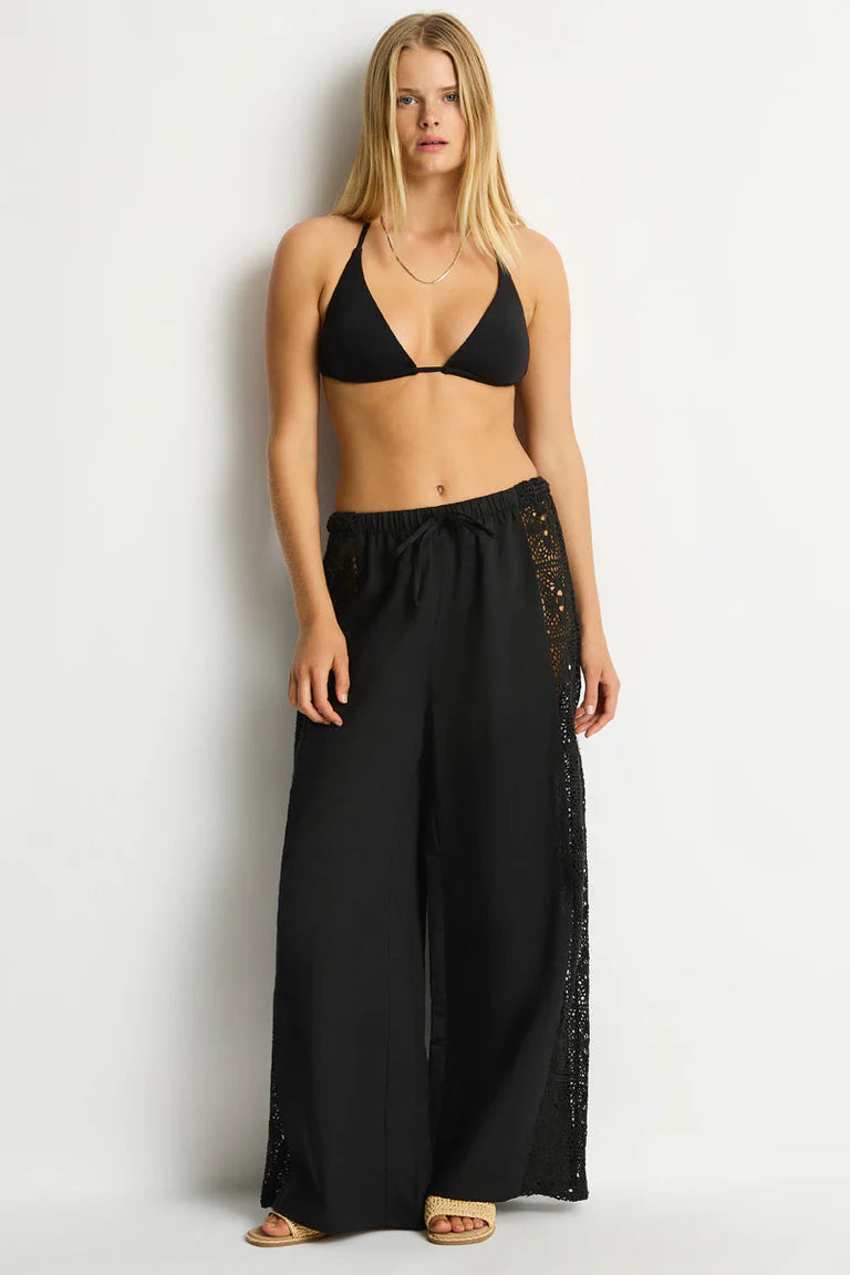SEA LEVEL - SHORE LINEN PANELLED BEACH
PANT