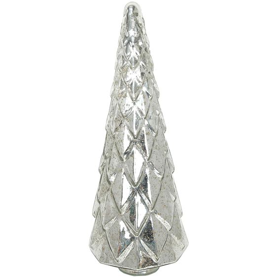 INDIA HOUSE- SILVER FACETED CHRISTMAS TREE 