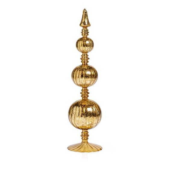 ZODAX- JEWEL GLASS GOLD FINIAL 