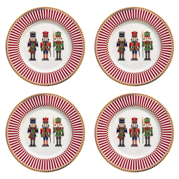 EASY LIFE - NUTCRACKER 19CM SET OF 4 DESSERT PLATES