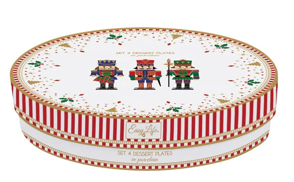 EASY LIFE - NUTCRACKER 19CM SET OF 4 DESSERT PLATES
