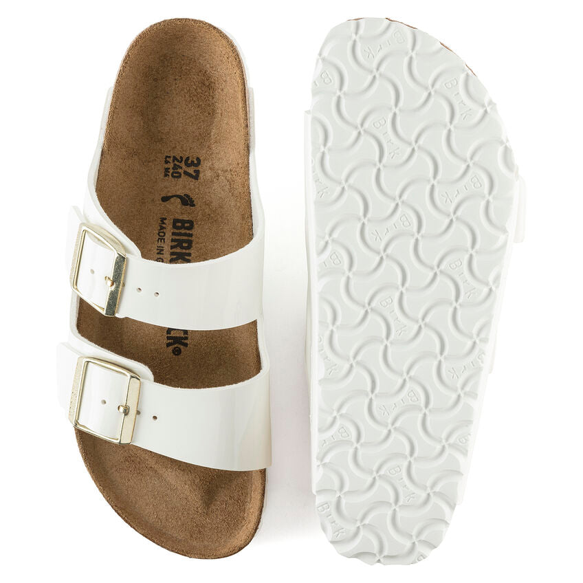 BIRKENSTOCK- WOMEN'S ARIZONA BIRKO-FLOR PATENT SANDAL