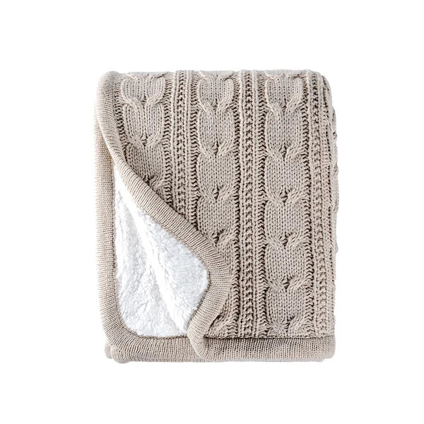 MORITZ CABLE 50" X 60" THROW TAUPE
