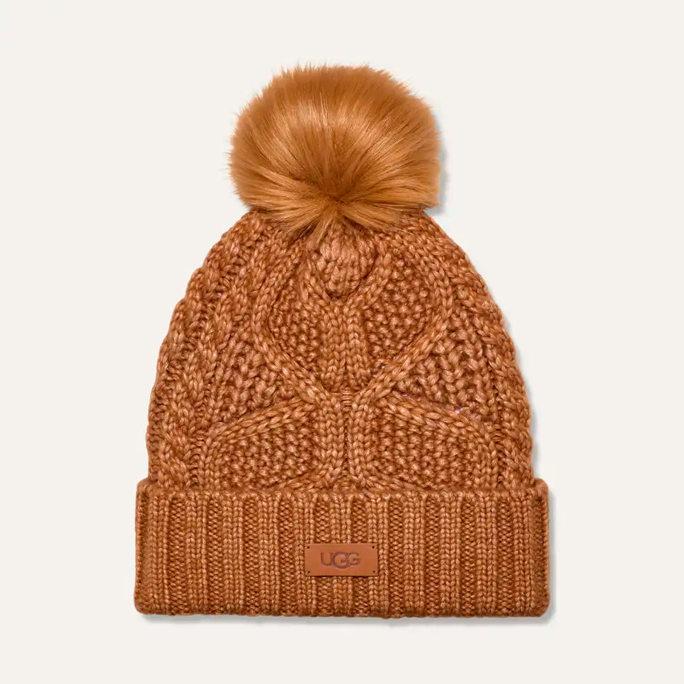 UGG - CABLE BEANIE WITH POM