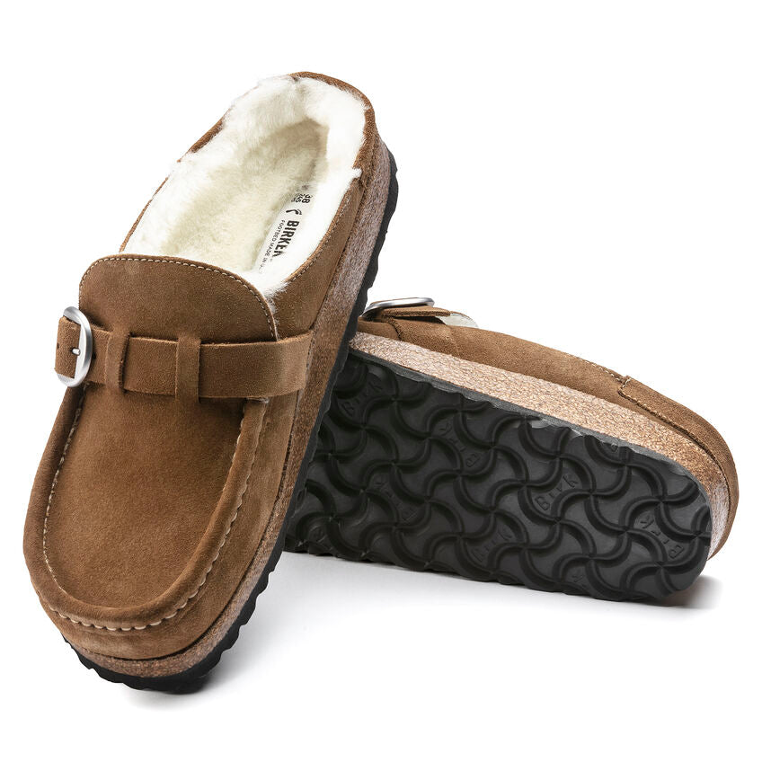 BIRKENSTOCK- WOMEN'S BUCKLEY SHERLING SUEDE LEATHER SHOE