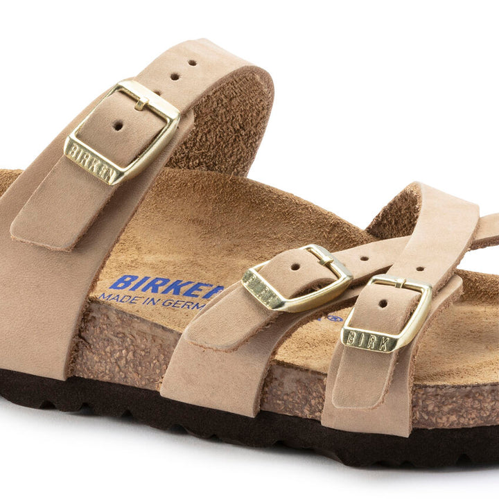 BIRKENSTOCK- WOMEN'S FRANCA SOFT FOOTBED NUBUCK LEATHER SANDAL