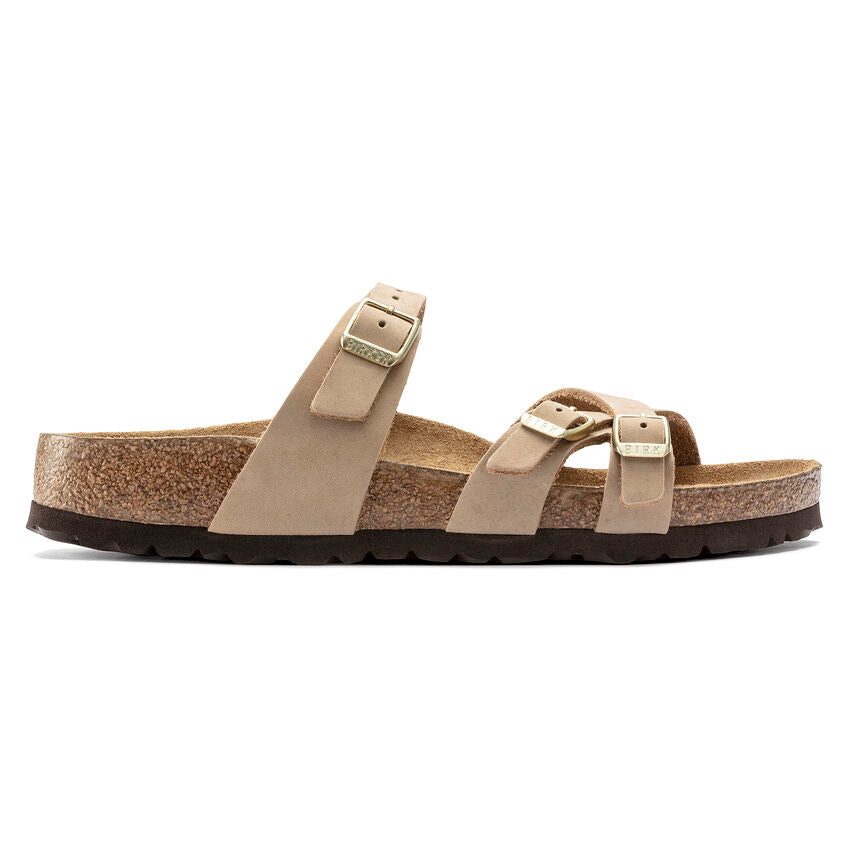 BIRKENSTOCK- WOMEN'S FRANCA SOFT FOOTBED NUBUCK LEATHER SANDAL