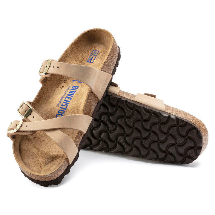 BIRKENSTOCK- WOMEN'S FRANCA SOFT FOOTBED NUBUCK LEATHER SANDAL